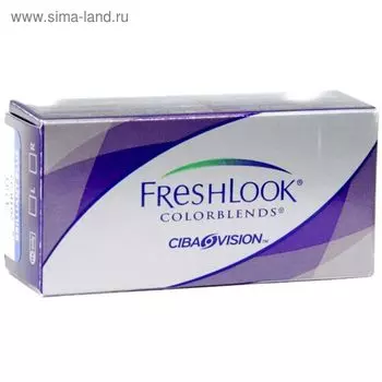 Цветные контактные линзы FreshLook ColorBlends Blue, -0,5/8,6 в наборе 2шт