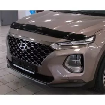 Дефлектор капота Hyundai SANTA FE 2018-, темный