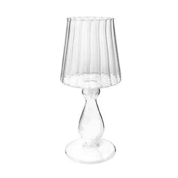 Декоративный подсвечник из цветного стекла, 111125,5 см, цвет белый