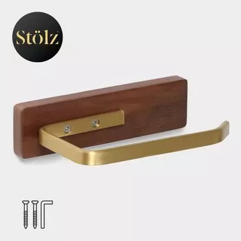 Держатель для туалетной бумаги Stlz Hlzern Premiere, ореховое дерево, алюминий, коричневый