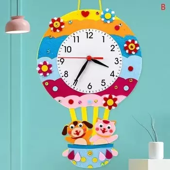 Детские настенные часы DIY «Зверюшки», сделай сам, плавный ход, 2229 см, от батарейки АА