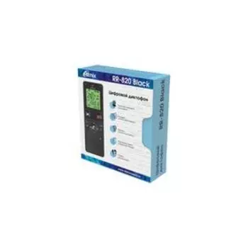 Диктофон RITMIX RR-820, 4Гб, micro SD, APE, MP3, WMA, FLAC, WAV, Jack 3.5, micro USB,черный 707237