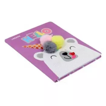 Дневник универсальный для 1-11 класса Hello Bear, твёрдая обложка, искусственная кожа, тиснение фольгой, ляссе, 80 г/м2