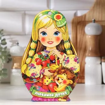 Доска разделочная сувенирная "Матрёшка", любимой дочке, 14,923см