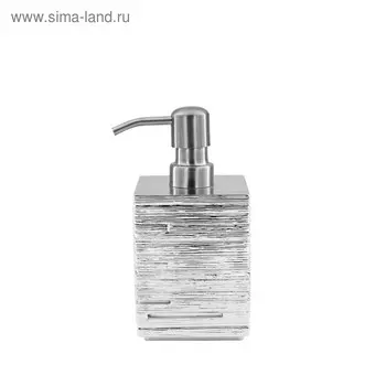Дозатор для жидкого мыла Brick Silver, серебряный