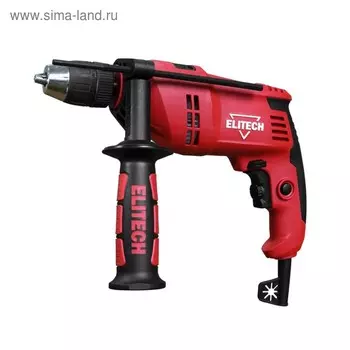 Дрель ударная Elitech ДУ 800РЭК, 800 Вт, БЗП 13мм, 0-2800об/м, 0-48000 уд/м, 2.2 кг, кейс