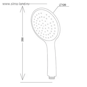 Душевая лейка ESKO SCU851, 1 режим
