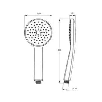 Душевая лейка IDDIS, 040, 0401F00i18