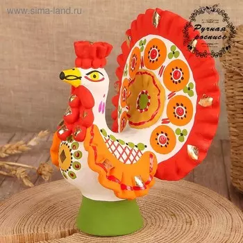 Дымковская игрушка "Индюк"