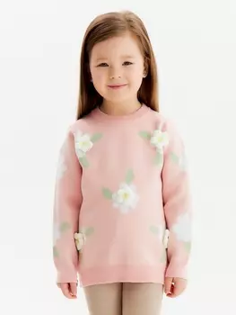 Джемпер детский KAFTAN «Ромашки», размер 30 (98-104 см), розовый