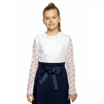 Джемпер для девочек, рост 122 см, цвет белый