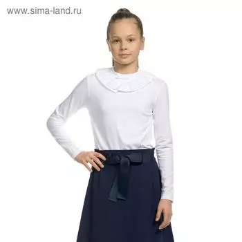 Джемпер для девочек, рост 140 см, цвет белый