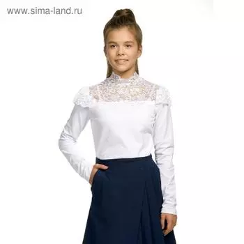 Джемпер для девочек, рост 152 см, цвет белый