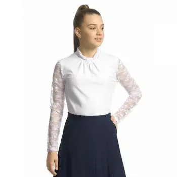 Джемпер для девочек, рост 158 см, цвет белый