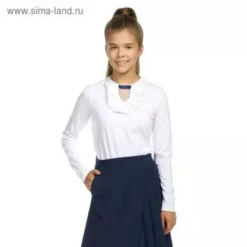 Джемпер для девочек, рост 158 см, цвет белый