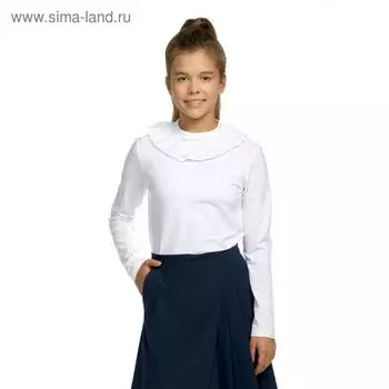 Джемпер для девочек, рост 158 см, цвет белый