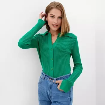 Джемпер женский MINAKU: Knitwear collection, зёленый, размер 42-44