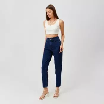 Джинсы женские мом MINAKU: Jeans Collection, размер 50, синие