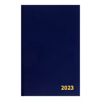 Ежедневник датированный 2024 года А5 168 листов, бумвинил, Синий