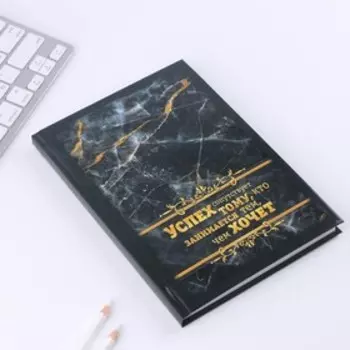 Ежедневник А5, 80 листов, недатированный, в твердой обложке «Успех сопутствует»