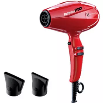 Фен BaByliss BAB6180IRE VULCANO V3, 2200 Вт, 3 темп. режима, 2 скорости, ионизация, красный