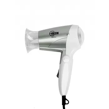 Фен Beon BN-608, 800 Вт, 2 скорости, 2 температурных режима, складная ручка, белый