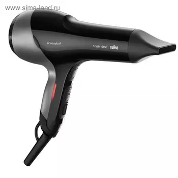 Фен Braun HD 780 Solo, 2000 Вт, 2 насадки, 10 режимов, хол. воздух, чёрный