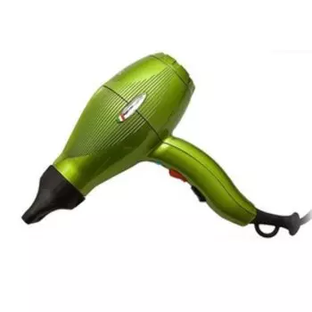 Фен Gamma PIU-087 E-T-C Light, 2100 Вт, ионизация, 6 режимов, 2 насадки, зелёный