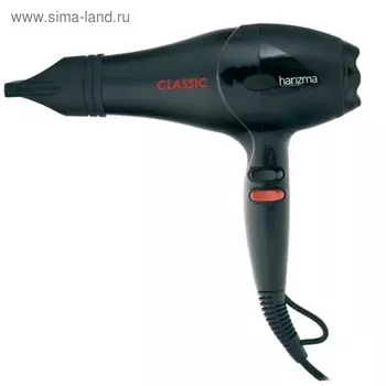 Фен Harizma h10206 CLASSIC, 2000 Вт, 2 скорости, 3 температурных режима, черный