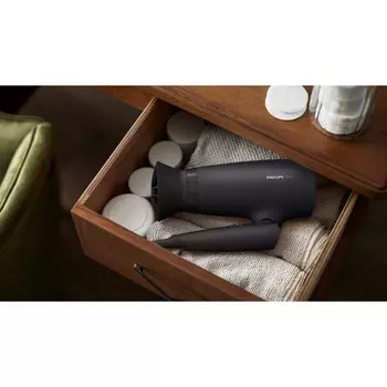 Фен Philips BHD308/10, 1600 Вт, 3 режима, 3 скорости, складная ручка, концентратор, чёрный