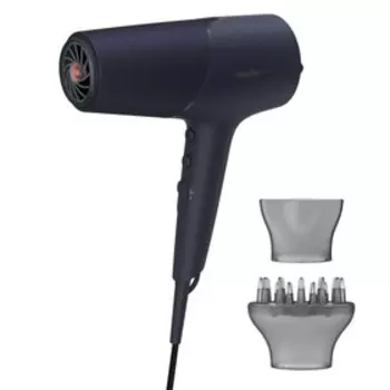 Фен Philips BHD510/00, 2300 Вт, 2 скорости, 2 температурных режима, 2 насадки, синий