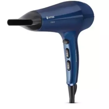 Фен Vitek VT-8218 B, 2200 Вт, 3 режимов, 2 скорости, ионизация, синий