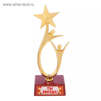 Кубок «Ты звезда», наградная фигура, золото, пластик, 18 см