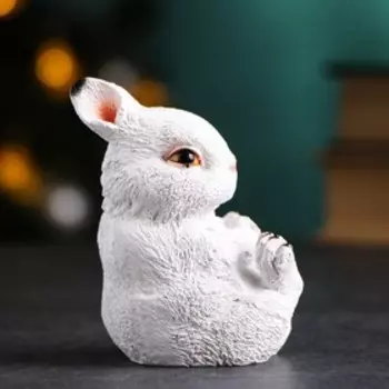 Фигура "Зайка сидит" белый, 7,5х6х9,5см