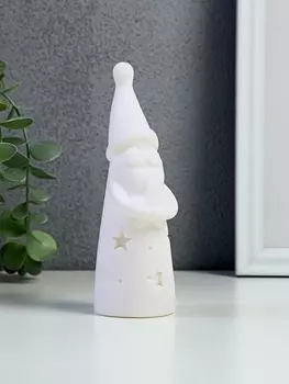 Фигурка светящаяся RISALUX «Дед Мороз со звездой», LED-ночник, 3AG10, белый, 4.84.815 см