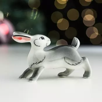 Фигурка "Заяц русак", цветной, 8,5х2,5х5 см