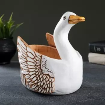 Фигурное кашпо "Лебедь" 1,25л 18х16,5х12,5см