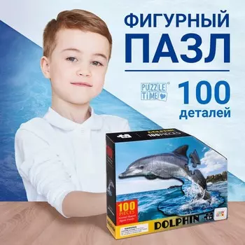 Пазл фигурный «Красивый дельфин», 100 деталей