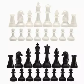 Шахматные фигуры турнирные, пластик, король h=10.5 см, пешка h=5 см