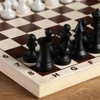 Шахматные фигуры классические, пластик, король 7,2 см, пешка 4 см