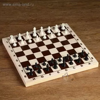 Шахматные фигуры, пластик, король h=4.2 см, пешка h=2 см