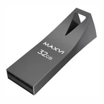 Флешка 32 Gb Maxvi MK2 Dark grey монолит, металл / FD32GBUSB20C10MK2