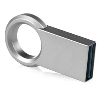 Флешка Qumo Ring, 32 Гб, USB3.0, металлик