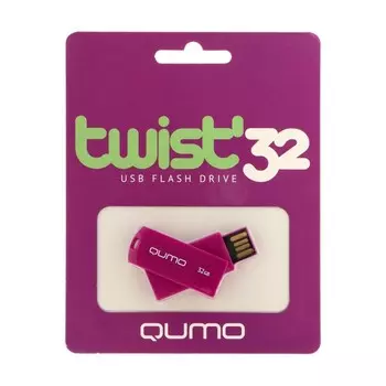 Флешка Qumo Twist Fandango, 32 Гб, USB2.0, фиолетовая