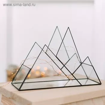 Флорариум «Горы», стекло, швы чёрные