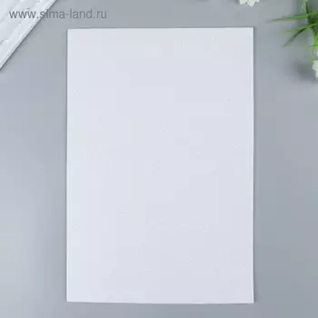 Фоамиран глиттерный Magic 4 Hobby 2 мм, белый, 2030 см