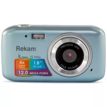 Фотоаппарат Rekam iLook S755i, 12 Мп, 1.8", SD, MMC, серый