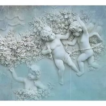 Фотообои флизелиновые 3D Flizetto Ангелы с цветами 300х270