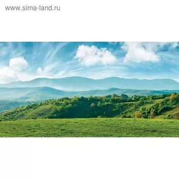 Фотосетка, 300 158 см, с фотопечатью, люверсы шаг 1 м, «Луг и облака», Greengo