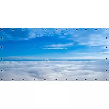 Фотосетка, 314 155 см, с фотопечатью, люверсы шаг 0.3 м, «Выше облаков»